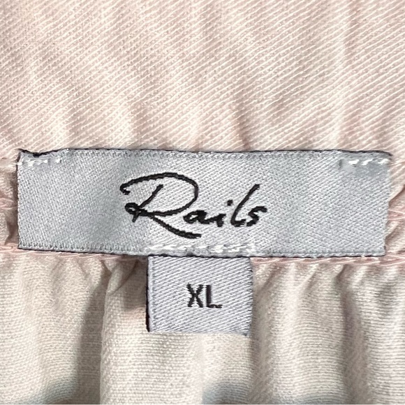 Rails Women’s Alena Top Linen Blend Petal Pink size XL - Picture 4 of 9